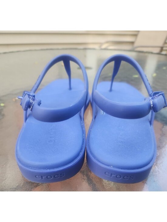 Crocs Women Crocs Women\'s Sz. 8 Purple Blue Miami Thong Flip Flop Sandals